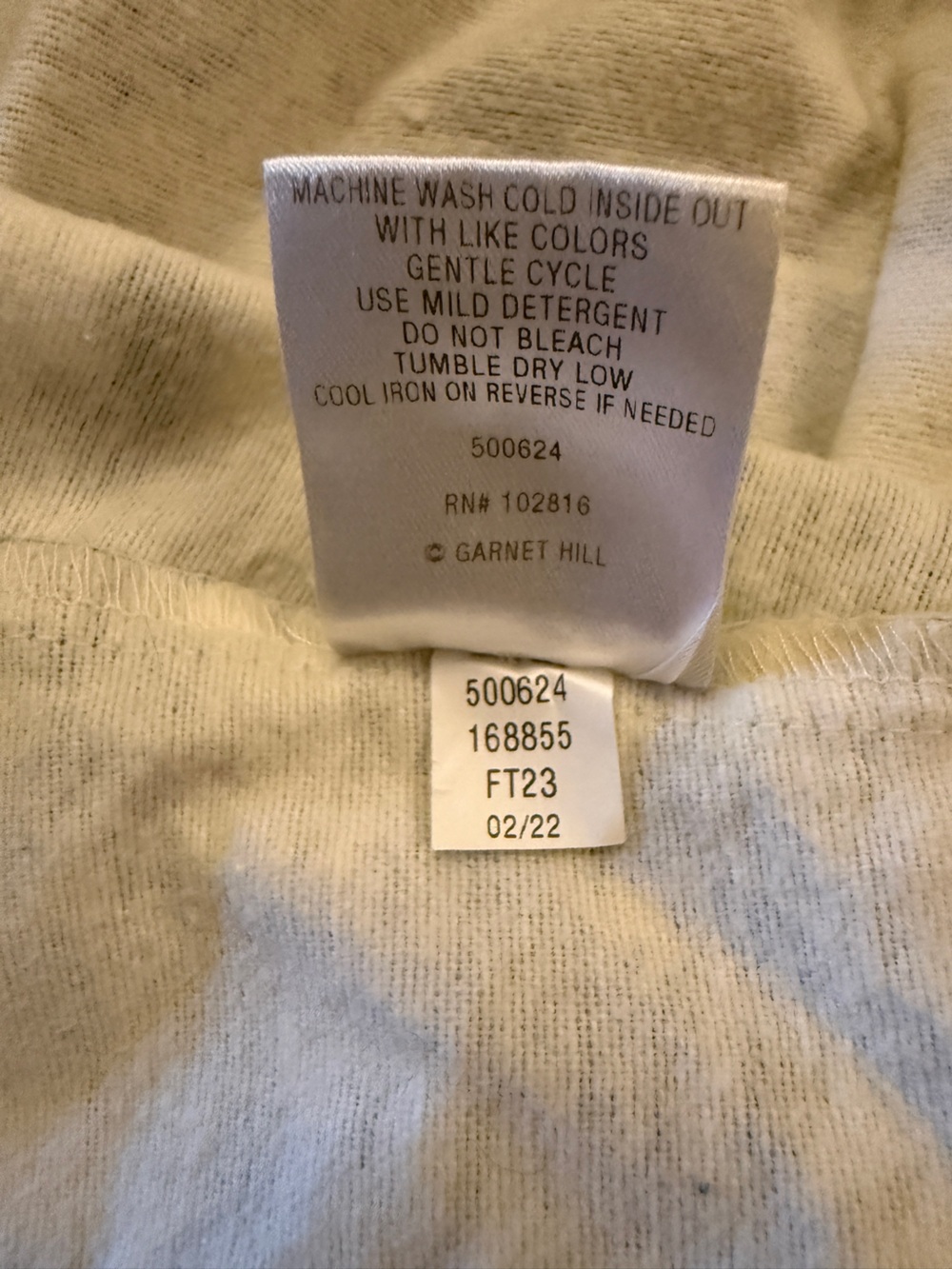 Garnet Hill organic cotton cottagecore flannel robe. XS - Picture 9 of 9